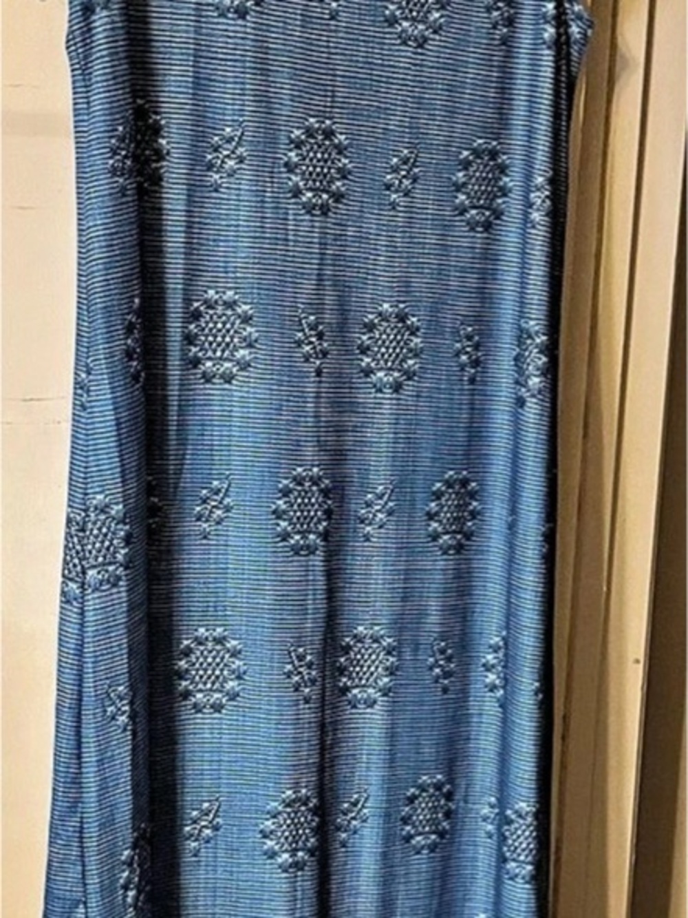Carol & Margaret BLUE Women'Small Blue Geometric Maxi Dress Size Small